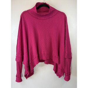 WE THE FREE Dolman Sleeve Hot Pink Pullover Size S